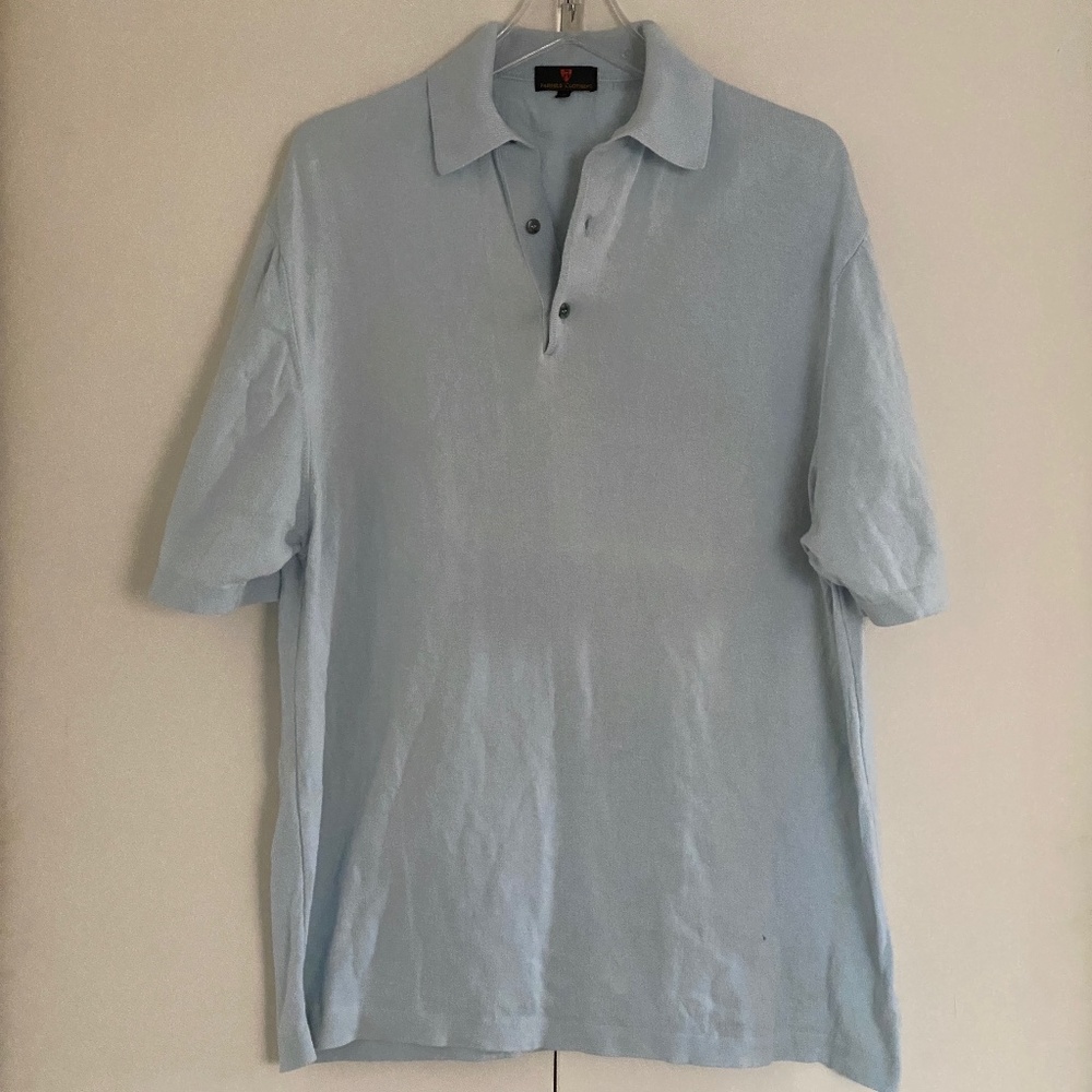 Baby Blue Mako Cotton Polo Shirt